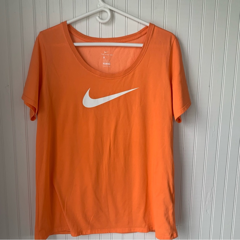 Nike Women's Short Sleeve Orange Round Neck Top